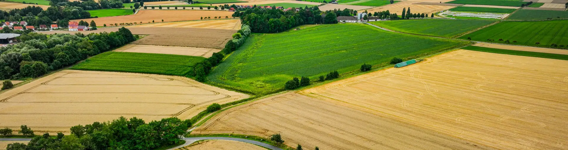 Luftaufnahme der Feldlandschaft im Einbecker Land